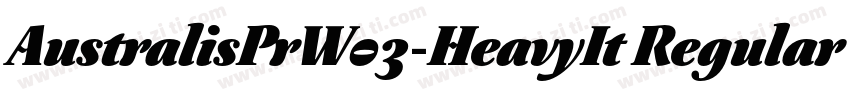 AustralisPrW03-HeavyIt Regular字体转换